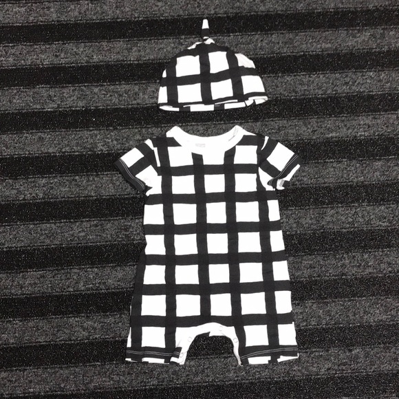 Art & Eden Other - NWOT Art & Eden Romper & Hat Set Art & Eden Other - NWOT Art & Eden Romper & Hat Set